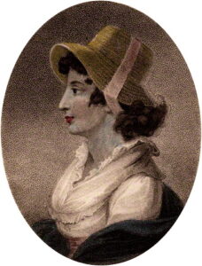 Profile view portrait of the author Anna Laetitia Barbauld. 
