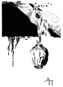 Black and white illustration